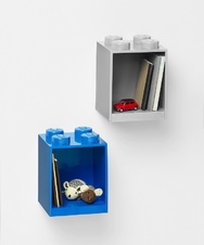 LEGO Brick Shelf 4 Knobs - Grey