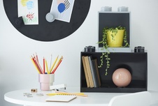 LEGO Brick Shelf 4 Knobs - Grey