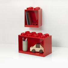 LEGO Brick Shelf, 2 pcs set - Red