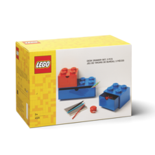 LEGO Desk Drawer Set 3 Pcs - Red, Blue