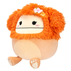 SQUISHMALLOWS Shasta the Light Orange Bigfoot W/Flower Pin, 30 cm