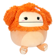 SQUISHMALLOWS Shasta the Light Orange Bigfoot W/Flower Pin, 30 cm