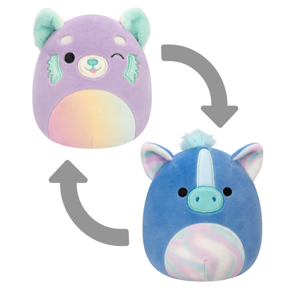 SQUISHMALLOWS 2v1 panda malá Lexis a mořský koník Romano