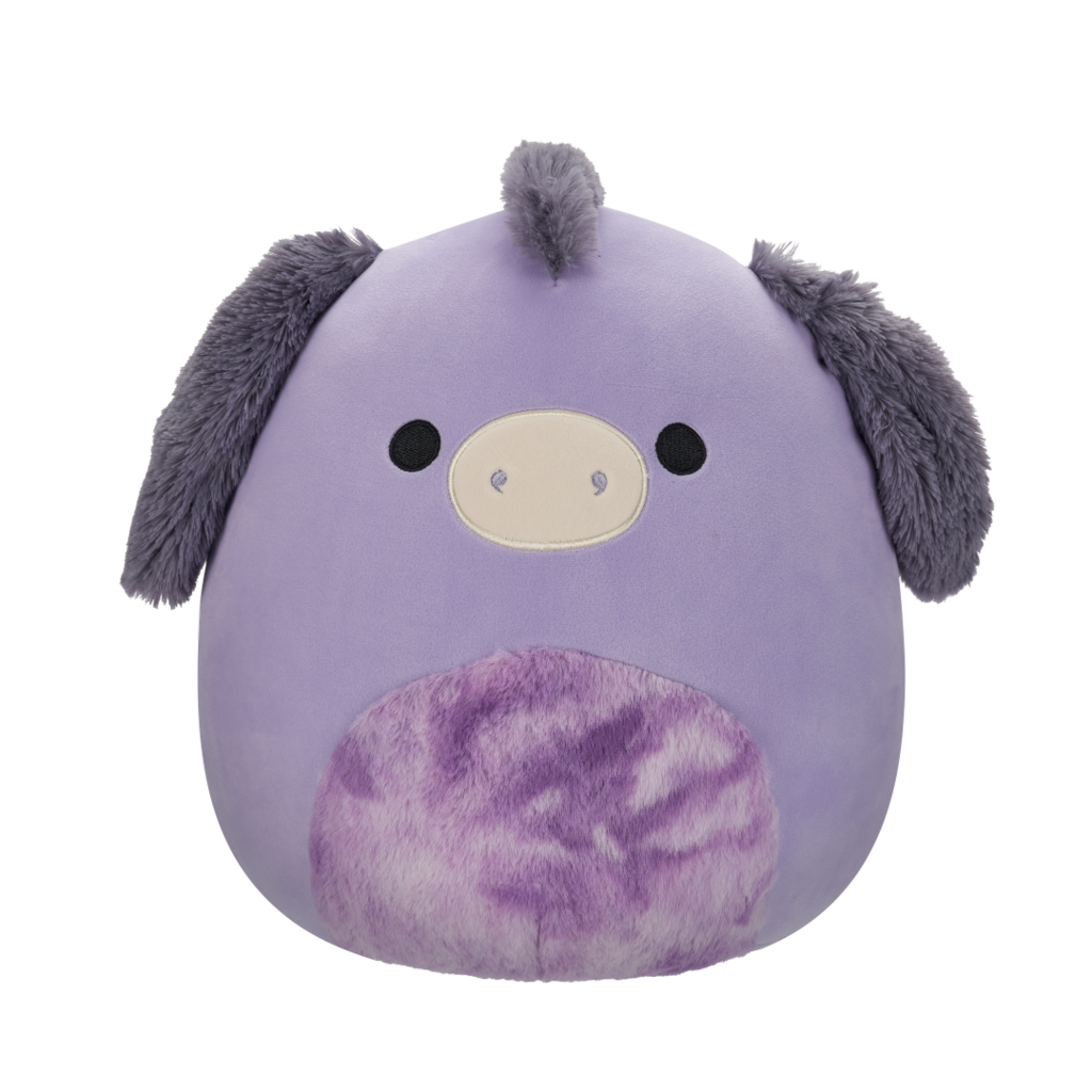 SQUISHMALLOWS Deacon the Purple Donkey W/TietheDye Belly, 30 cm