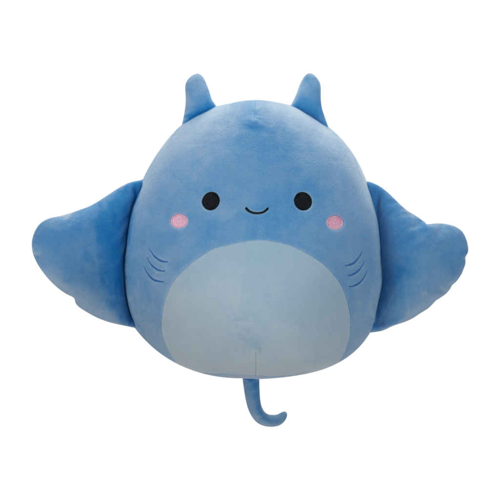 SQUISHMALLOWS Lux the Blue Manta Ray, 30 cm