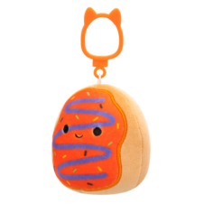 SQUISHMALLOWS Clip-On Jay the Orange Frosted Donut W/Purple Drizzle