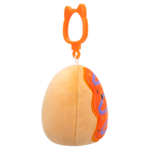 SQUISHMALLOWS Clip-On Jay the Orange Frosted Donut W/Purple Drizzle