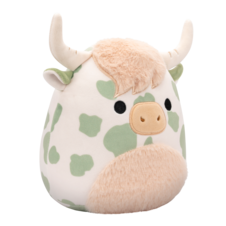 SQUISHMALLOWS Celestino the Sage Green Spotted Highland Cow W/Fuzzy Belly