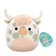 SQUISHMALLOWS Celestino the Sage Green Spotted Highland Cow W/Fuzzy Belly