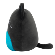 SQUISHMALLOWS Eponine - Black Cat W/Neon Blue Fuzzy Belly and Sparkle Ears