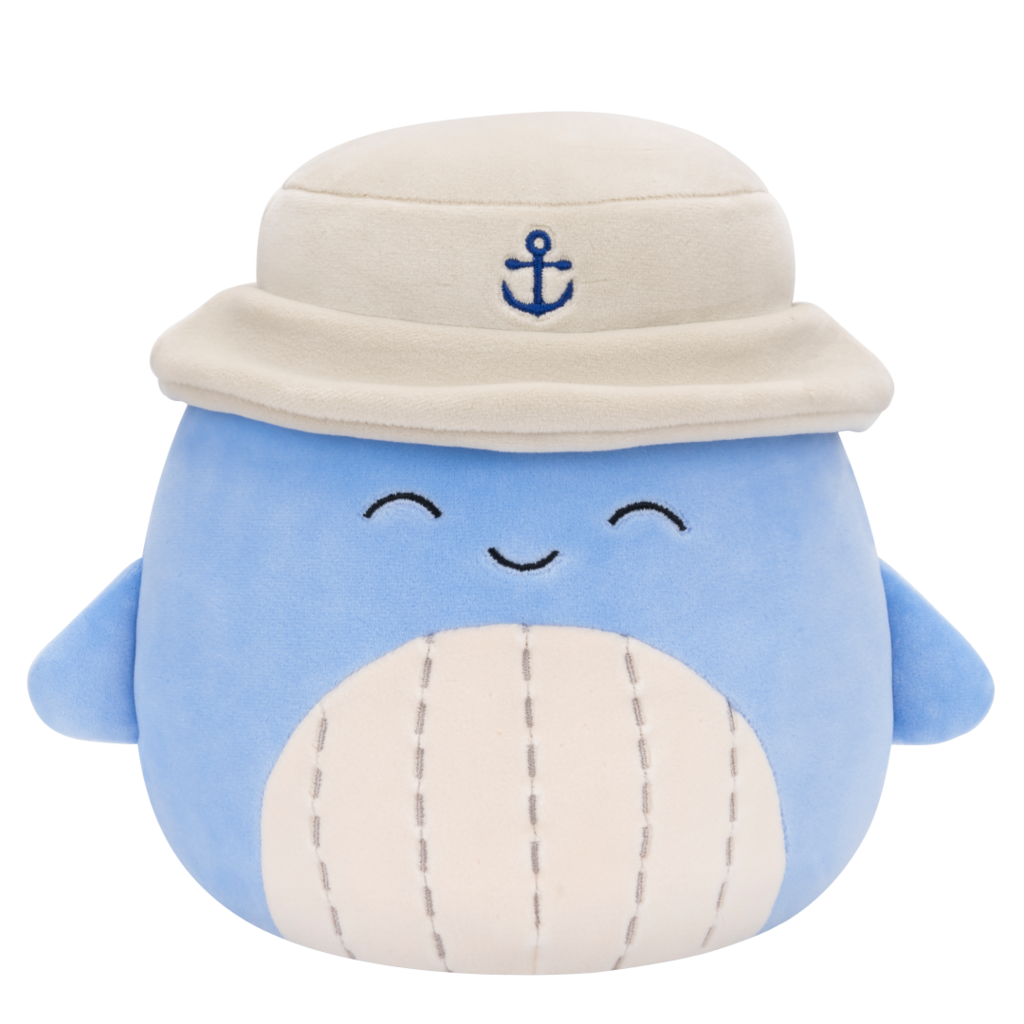 SQUISHMALLOWS Samir the Blue Whale W Tan Bucket Hat