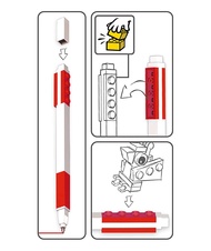 LEGO Gélové pero s minifigúrkou, červené - 1 ks
