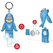 LEGO Iconic Shark Suit Guy Key Light with batteries