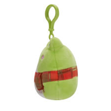 SQUISHMALLOWS Clip-On Wendy the Green Frog W/Plaid Scarf