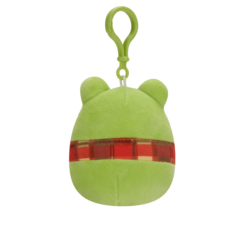 SQUISHMALLOWS Clip-On Wendy the Green Frog W/Plaid Scarf