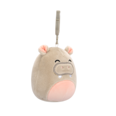 SQUISHMALLOWS Clip-On Harrison the Grey Hippo W/Pink Belly