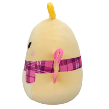 SQUISHMALLOWS Miry the Yellow Moth W/Pink Plaid Scarf, 50 cm