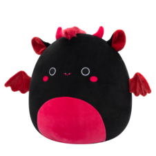SQUISHMALLOWS Rebecca the Black and Maroon Jersey Devil, 30 cm