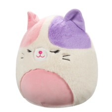 SQUISHMALLOWS Fuzzamallows Nell the Pink and Purple Calico Cat, 30 cm