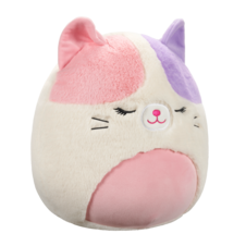 SQUISHMALLOWS Fuzzamallows Nell the Pink and Purple Calico Cat, 30 cm