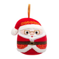 SQUISHMALLOWS Ornament plush Nick the Santa W/Glasses, 10cm