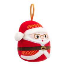 SQUISHMALLOWS Ornament plush Nick the Santa W/Glasses, 10cm