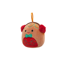 SQUISHMALLOWS Ornament plush Cash the Gingerbread Boy W/Earmuffs, 10cm