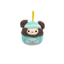 SQUISHMALLOWS Ornament plush Rilo the Brown Yeti W/Mint Snowsuit, 10cm