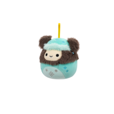 SQUISHMALLOWS Ornament plush Rilo the Brown Yeti W/Mint Snowsuit, 10cm