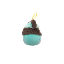 SQUISHMALLOWS Ornament plush Rilo the Brown Yeti W/Mint Snowsuit, 10cm