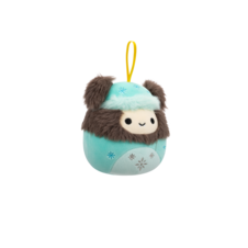 SQUISHMALLOWS Ornament plush Rilo the Brown Yeti W/Mint Snowsuit, 10cm