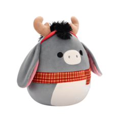 SQUISHMALLOWS Jason the Grey Donkey W/Antlers and Scarf