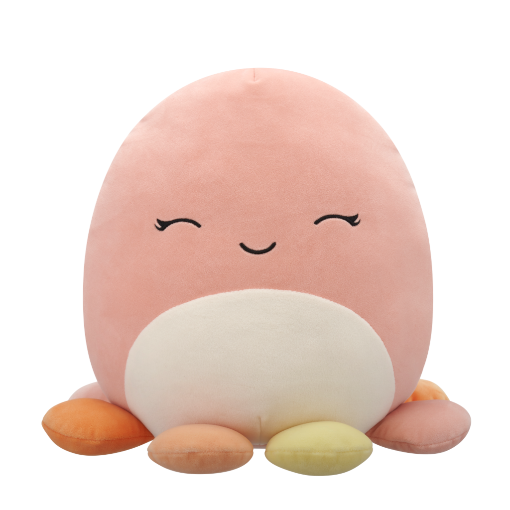 SQUISHMALLOWS Melina the Peach Octopus w/Closed Eyes, 30 cm