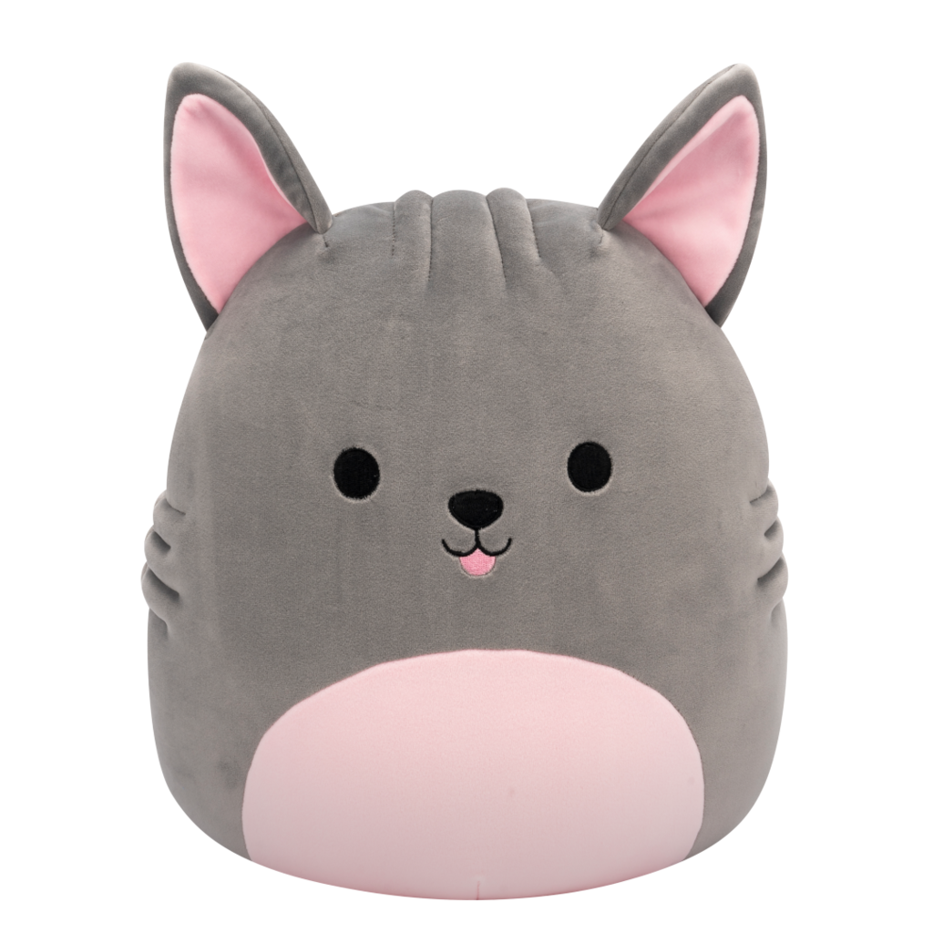 SQUISHMALLOWS Aphrodite the Grey Hairless Dog W/Pink Belly, 30 cm