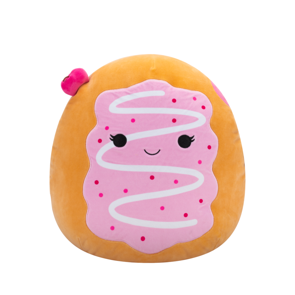 SQUISHMALLOWS Perl the Pink Cherry Toaster Pastry W/White Drizzle, 35 cm