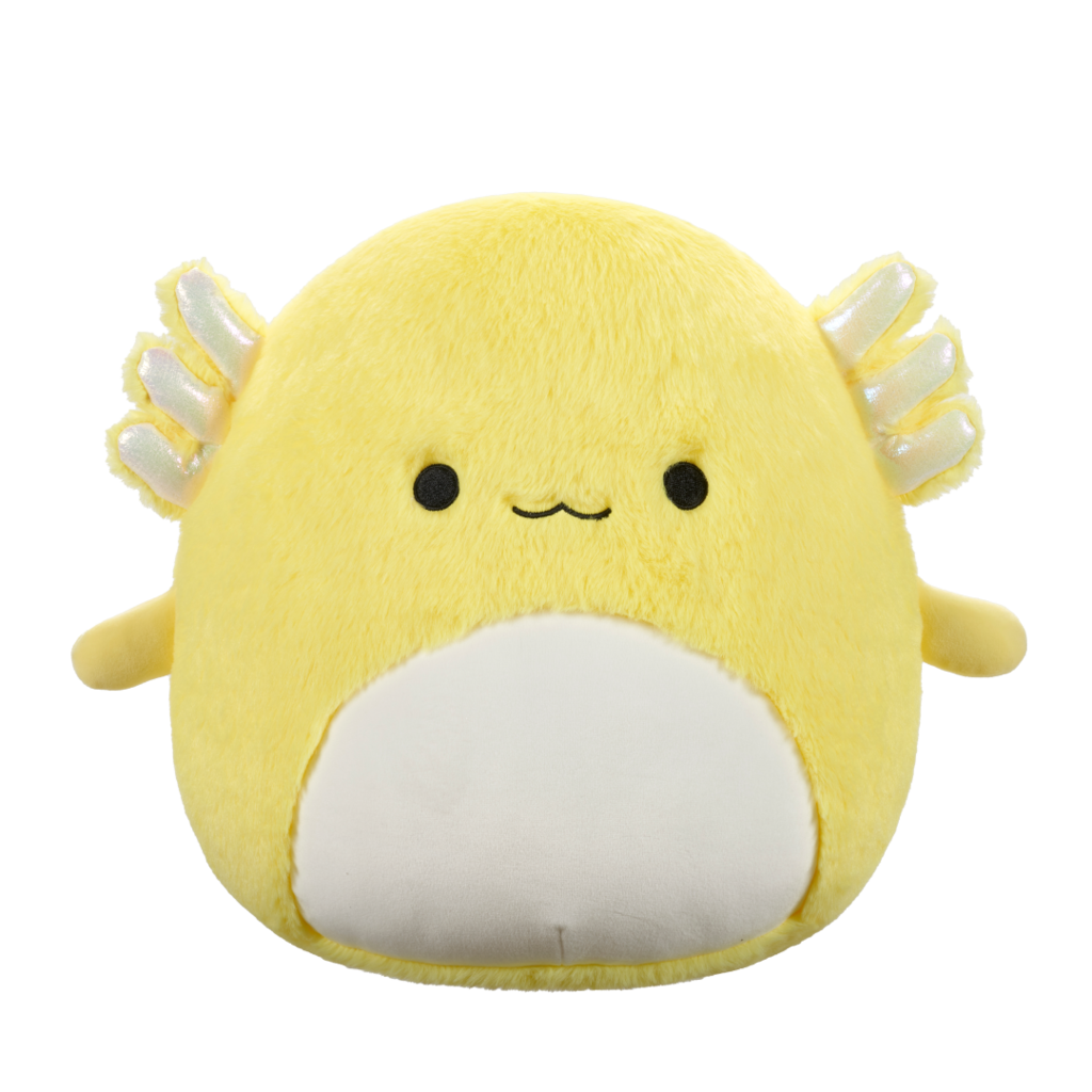 SQUISHMALLOWS Fuzzamallows Treyton the Yellow Axolotl, 30 cm