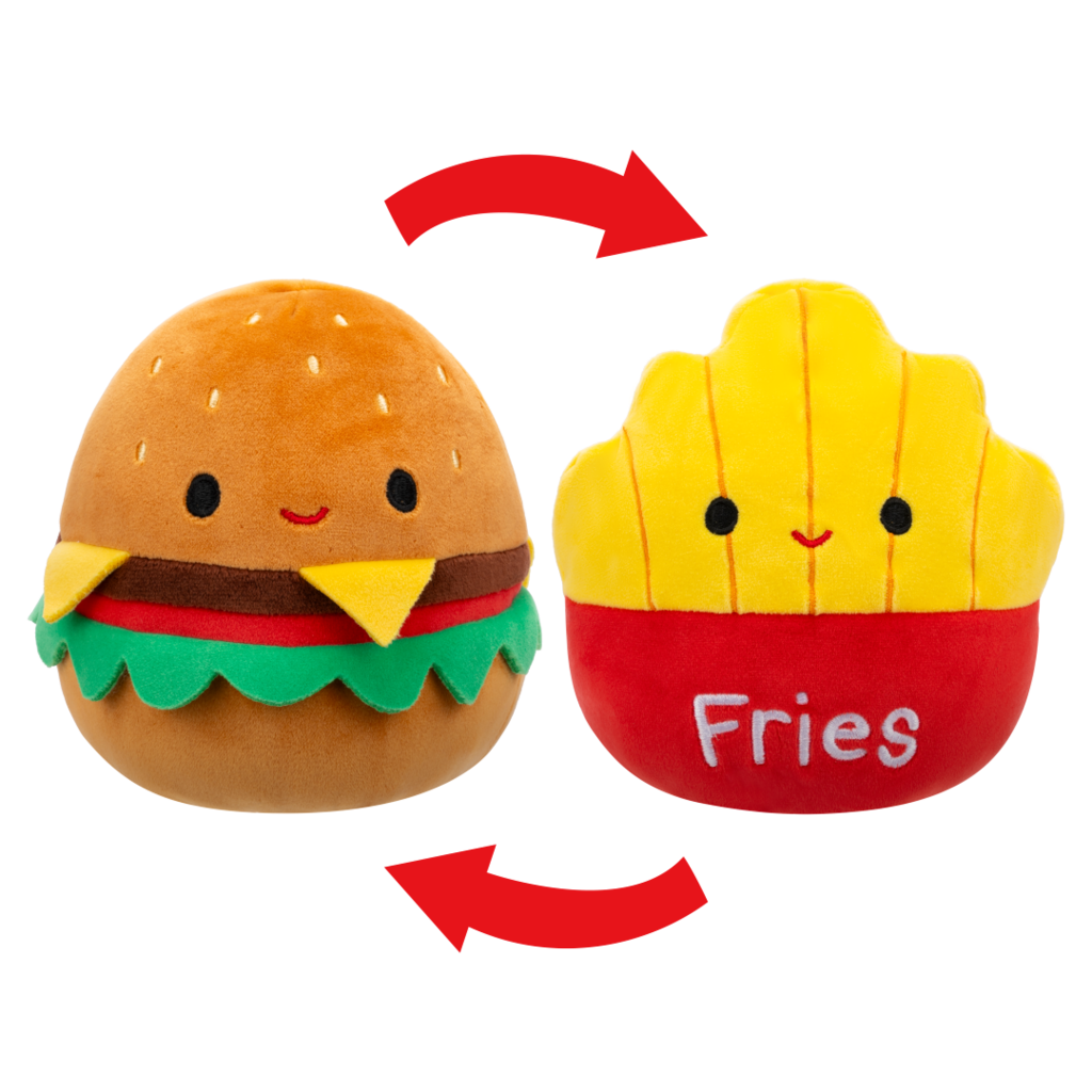 SQUISHMALLOWS Flip-A-Mallows Carl the Cheeseburger/Floyd the French Fries