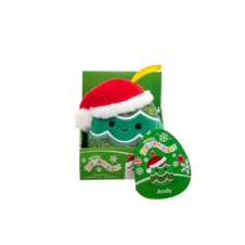SQUISHMALLOWS Ornament plush Andy the Christmas Tree W/Santa Hat, 10cm