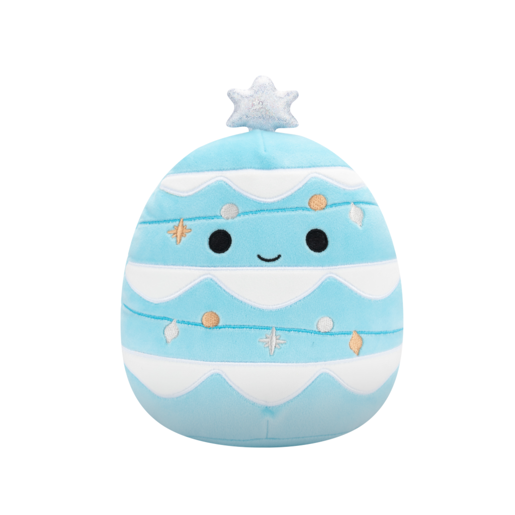 SQUISHMALLOWS Keiko the Light Blue Christmas Tree W/Snow Trims
