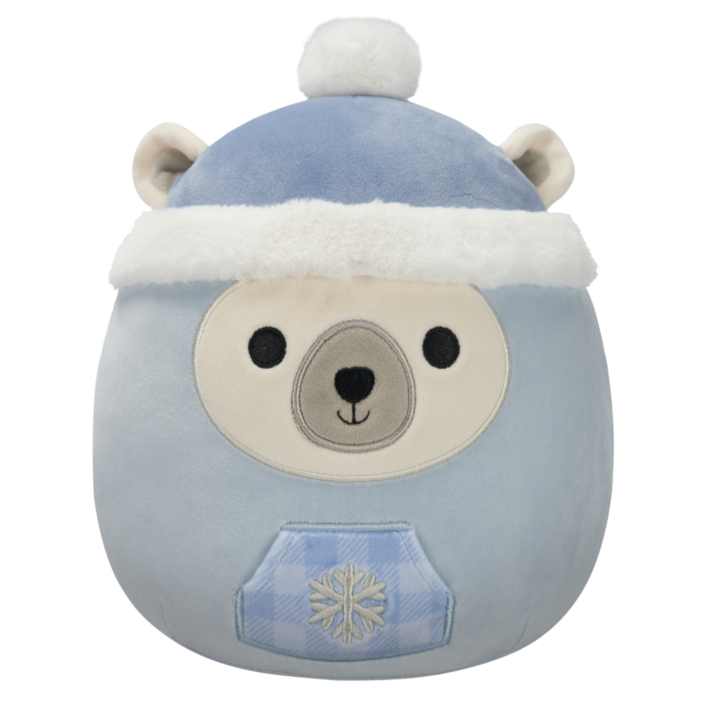 SQUISHMALLOWS Brooke the White Polar Bear W/Grey Snowflake Snowsuit