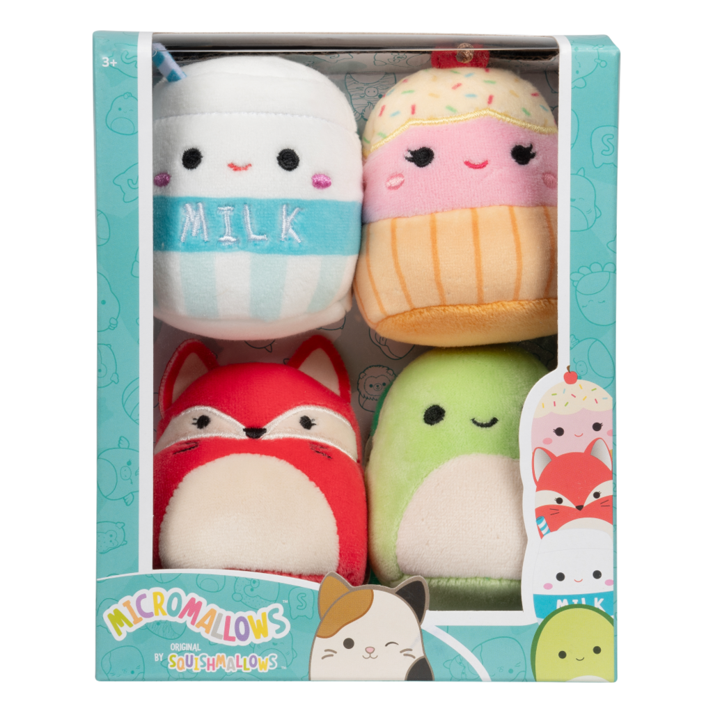 SQUISHMALLOWS Micromallows 4Pack - Liška, Želva, Mlíčko, Dortík - SQMM0007_1.png