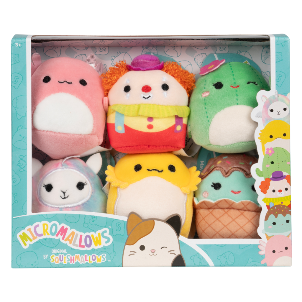 SQUISHMALLOWS Micromallows 6Pack - Axolotl, Klaun, Lamo-pegakorn, Kaktus, Agama, Cupcake - SQMM0009_1.png