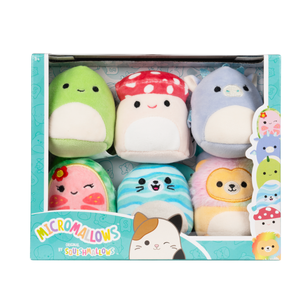 SQUISHMALLOWS Micromallows 6Pack - Lev, Dinosaur, Kvajáva, Hříbek, Drak, Tuleň - SQMM0010_1.png
