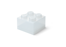 LEGO Storage Brick 4 Top Lid - Glitter Translucent