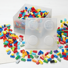 LEGO Storage Brick 4 Top Lid - Glitter Translucent