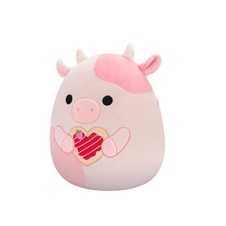 SQUISHMALLOWS Reshma the Light Pink Cow W/Dark Pink Spots, 30 cm