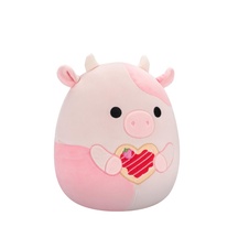 SQUISHMALLOWS Reshma the Light Pink Cow W/Dark Pink Spots, 30 cm