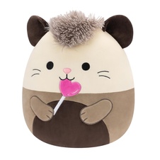 SQUISHMALLOWS Luanne the Grey Opossum Holding Lollipop, 30 cm