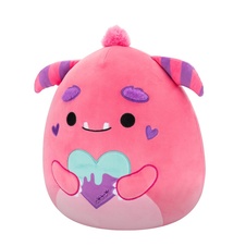 SQUISHMALLOWS Mont the Pink Monster Holding Heart, 30 cm