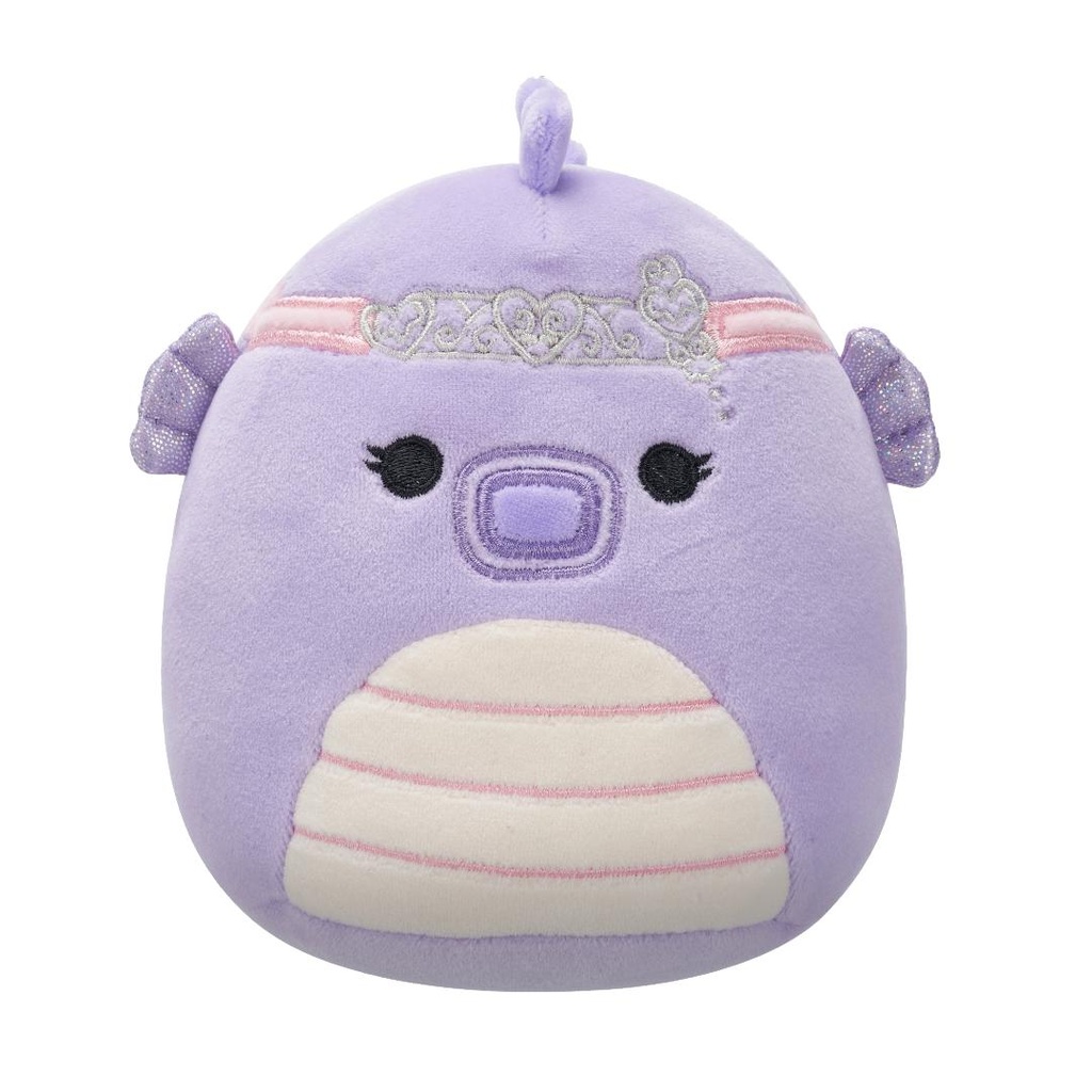 SQUISHMALLOWS Eartha the Purple Seahorse W/Silver Headband
